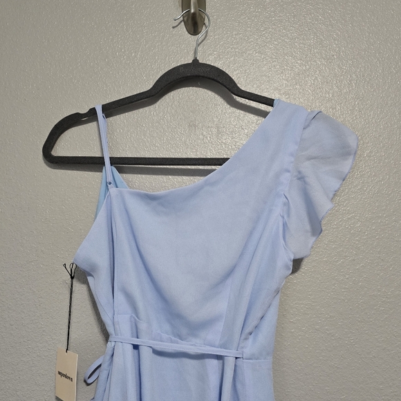 superdown Light Blue Ruffle Mini Dress - Picture 4 of 8